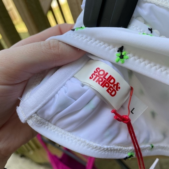 NWT Solid & Striped embroidered bandeau top - Picture 6 of 7